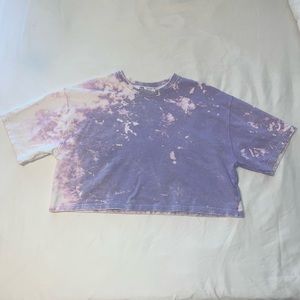 ZARA Tie Dye Crop Top T-Shirt